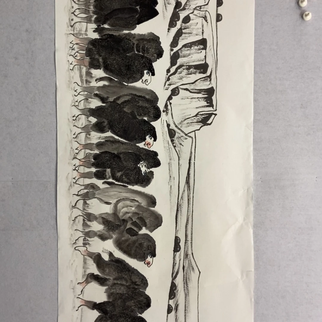 清***风国画墨鱼精品墨鱼精品