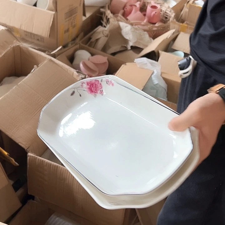 微瑕不退不换不补发 鱼盘1大1小