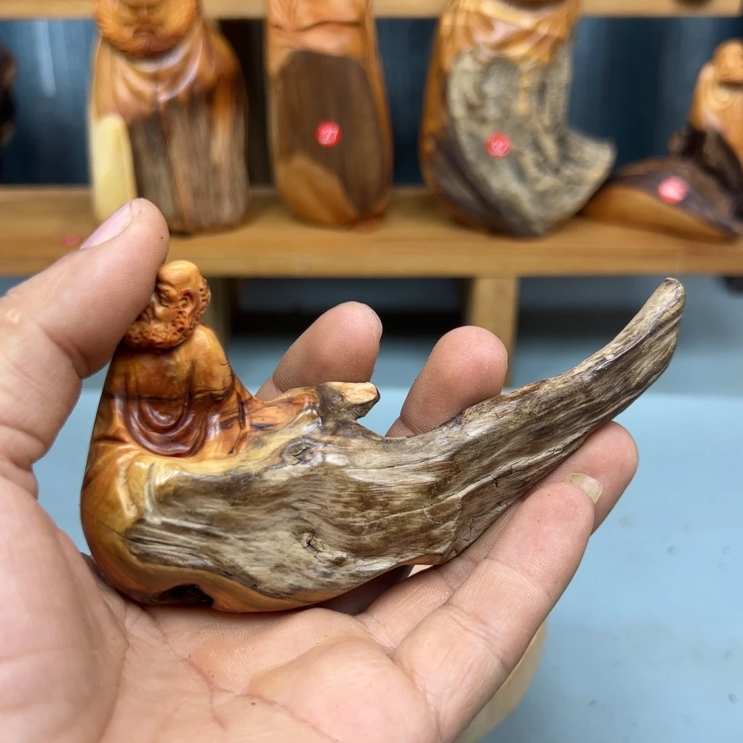 周***木崖柏木摆件手把件