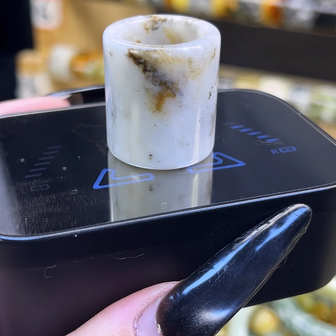 蛇纹石玉未镶嵌戒指港码10微瑕