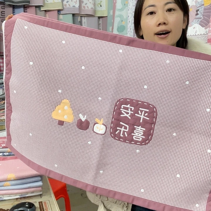 棉特价促销酒红色平安喜乐