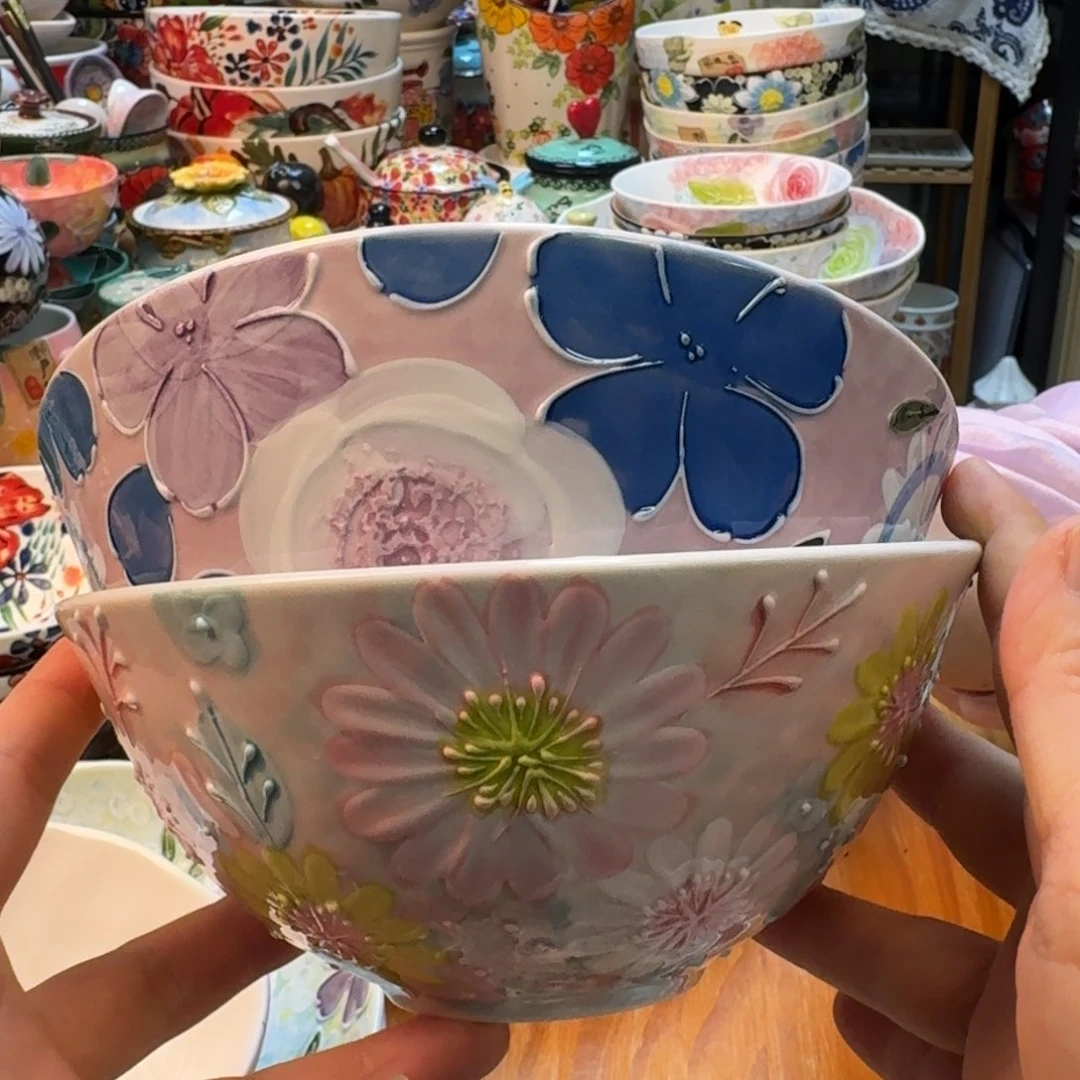 陶瓷6英寸面碗2只看图