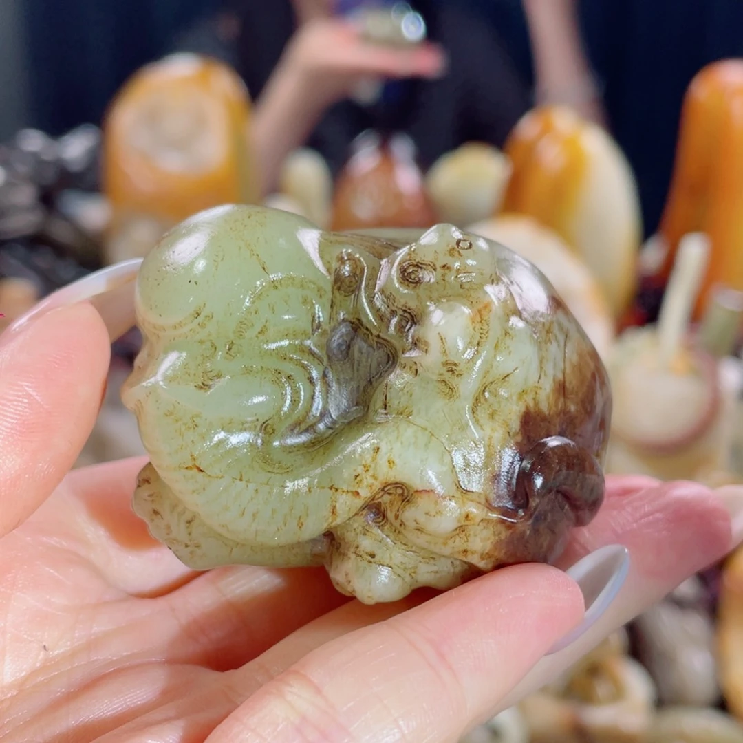 和田玉未镶嵌把件31