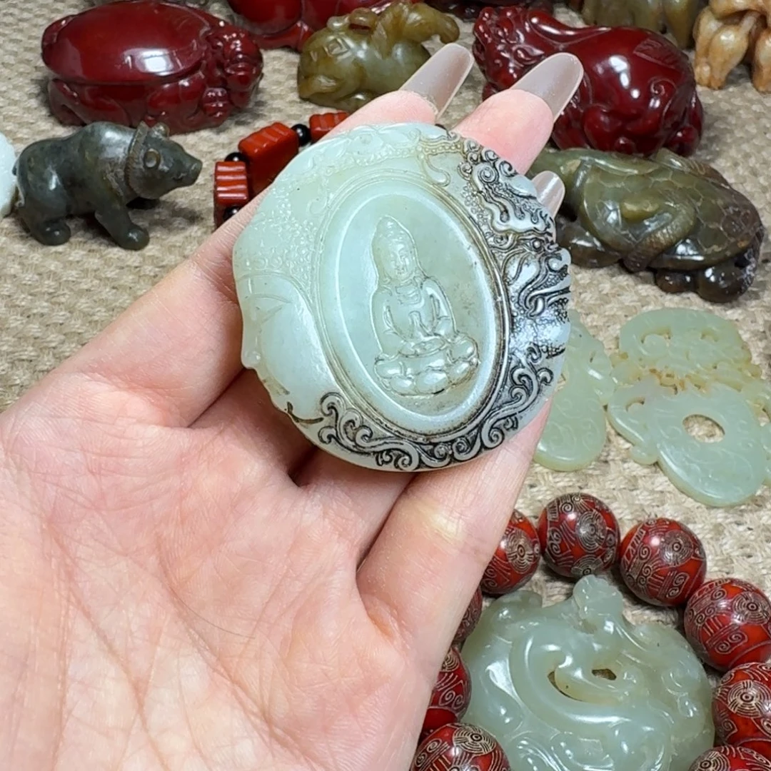 白玉菩提吊坠挂件