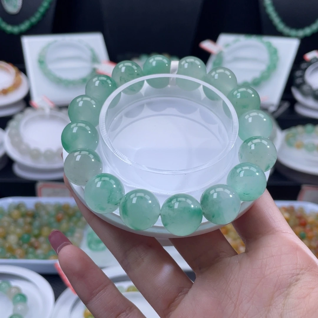 石英质玉（非洲翠）未镶嵌手串