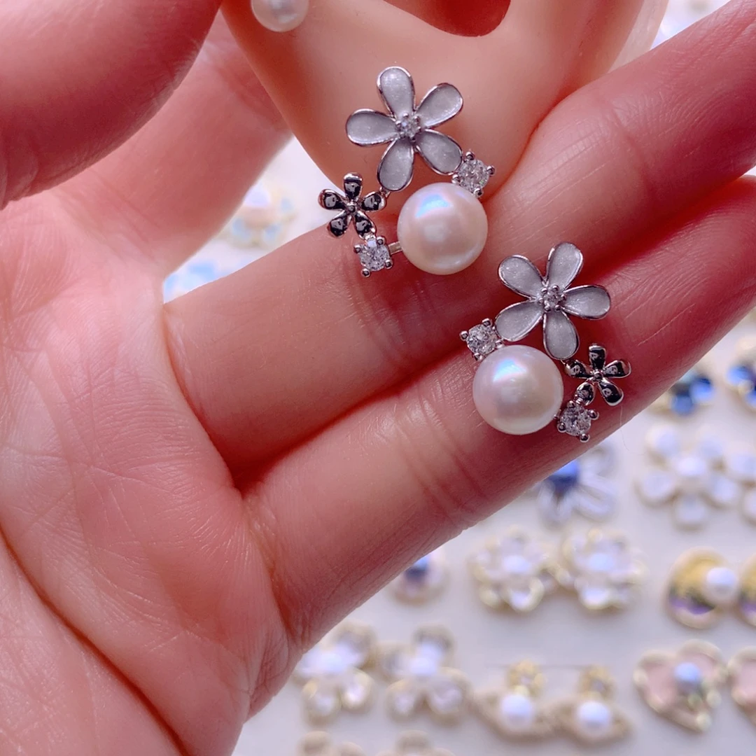 耳饰淡水珍珠合金