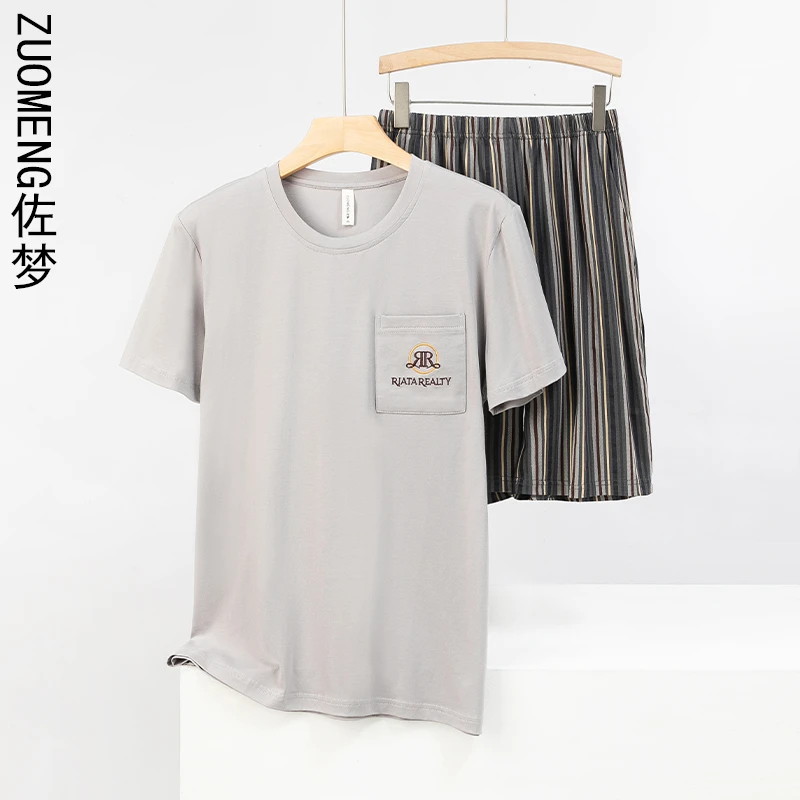 zuomeng/佐梦短袖短裤2025男新款睡衣夏薄款可外穿家居服