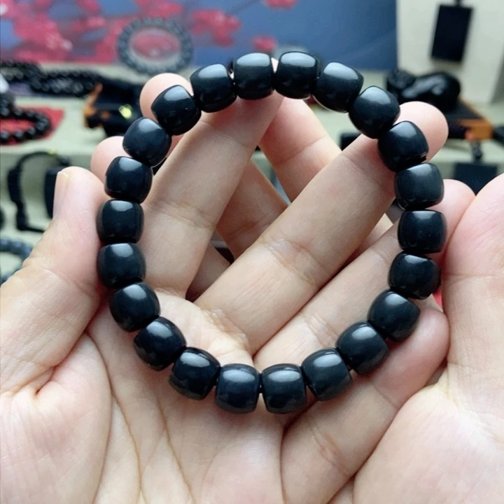 颈饰未镶嵌和田玉卡10直切手串