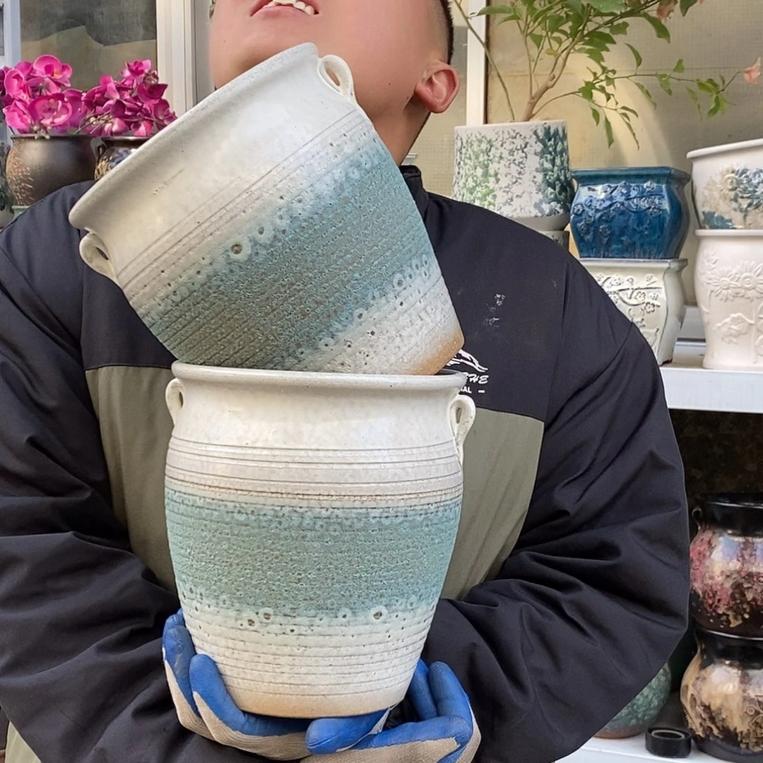 紫砂花盆口18高22福利