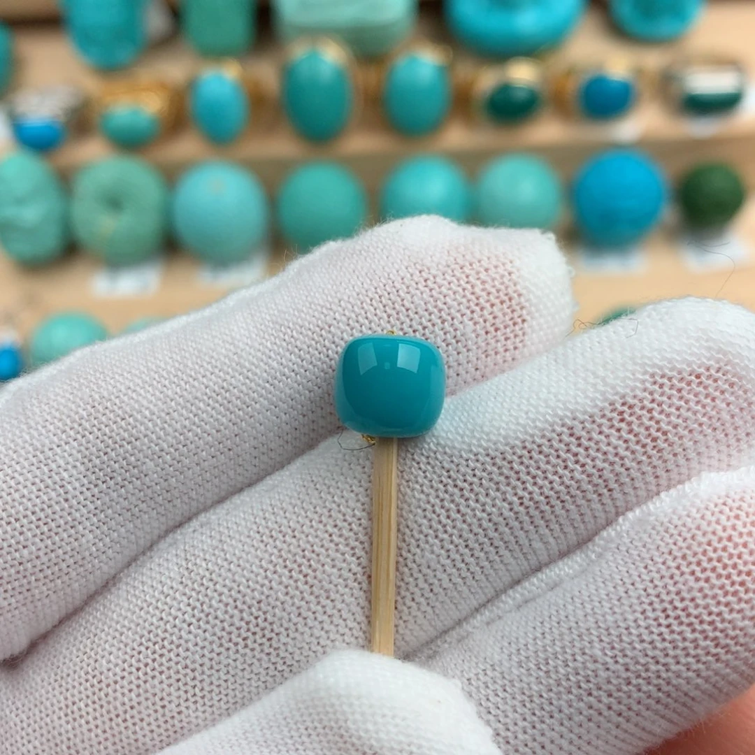 绿松石配饰未镶嵌8.5-7.5mm