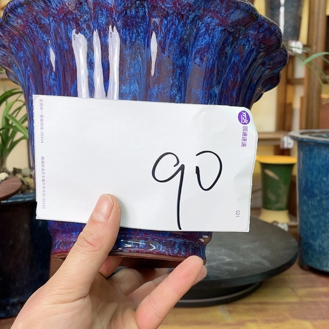 【闪购商品】紫砂花盆圆*兰花7555552555557