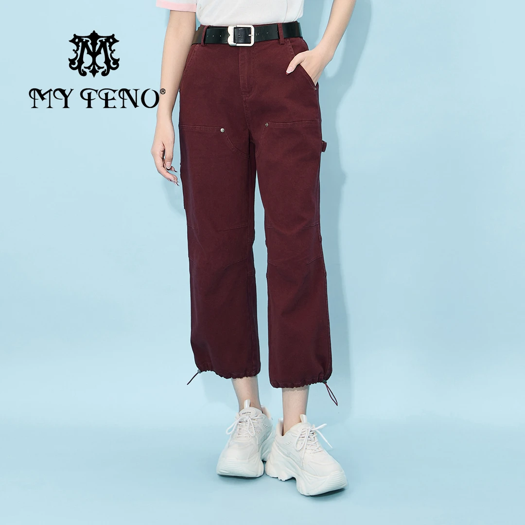 MY TENO/马天奴VHS210运动时尚户外休闲百搭复古阔腿宽松裤子