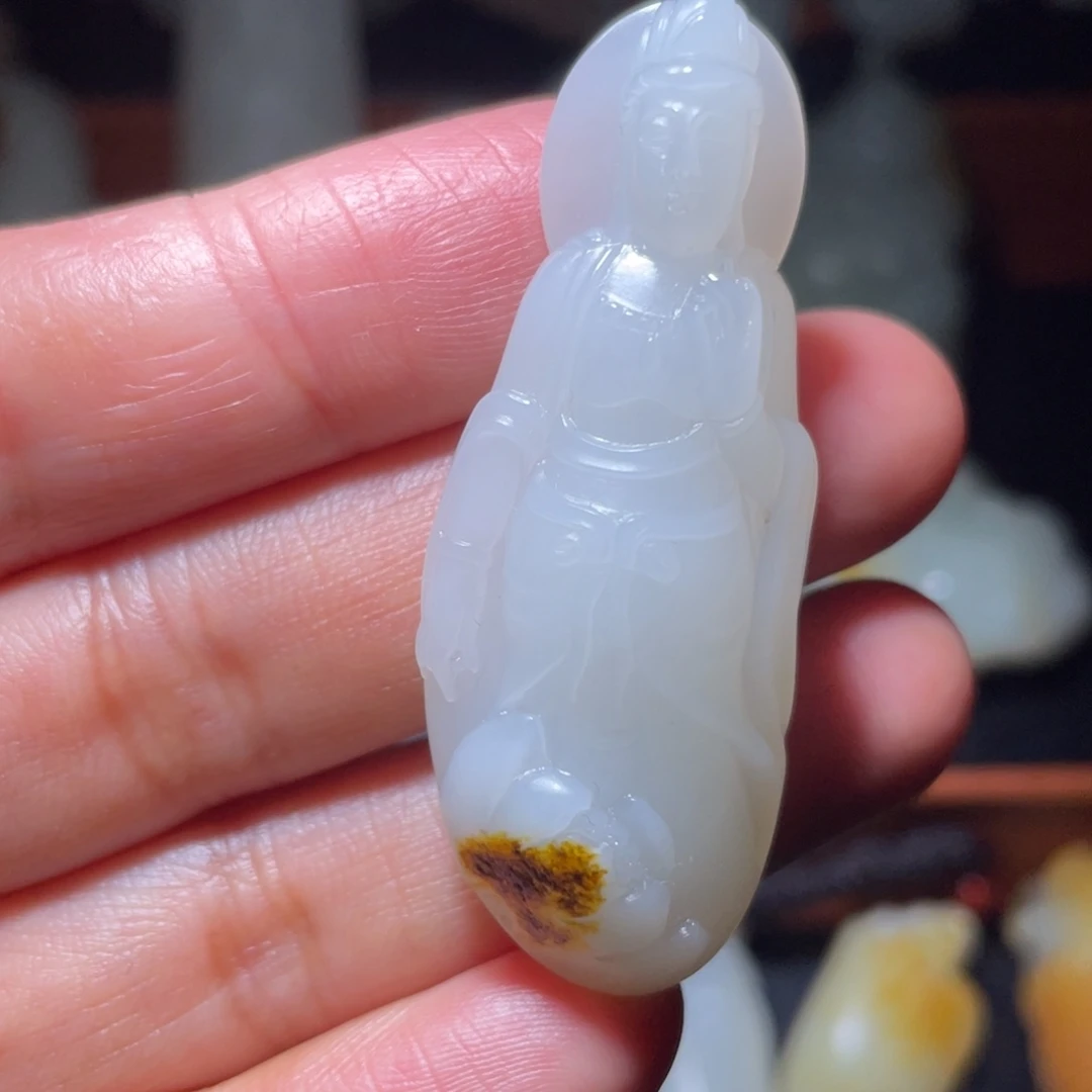 和田玉未镶嵌挂件芒*