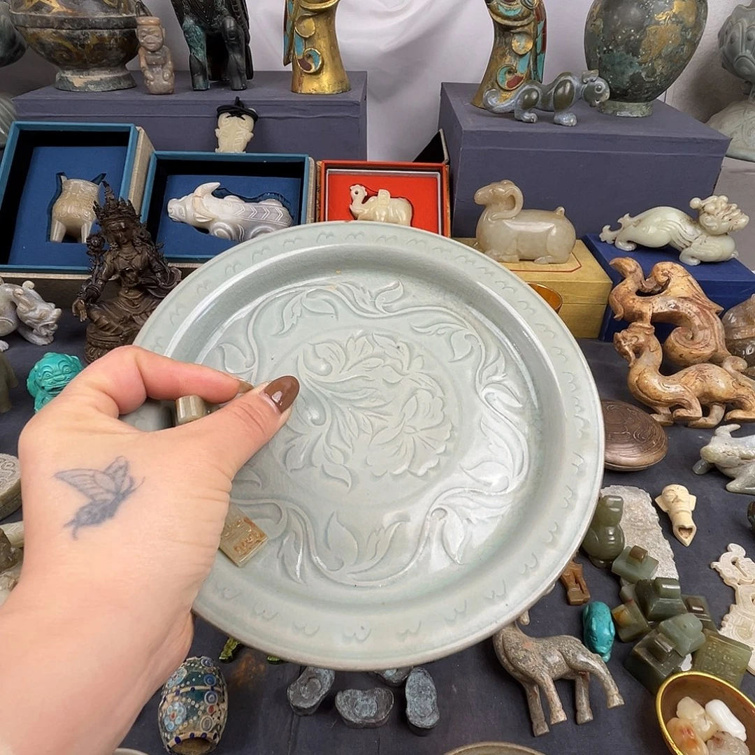 鬥***瓦瓷片工艺品工艺品工艺品