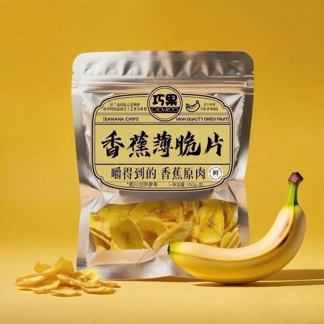 【巧果香蕉薄脆升级】嚼得到香蕉原肉 蕉香浓郁 真·薄·脆