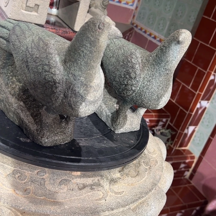 用***6石材鸽子一对青石