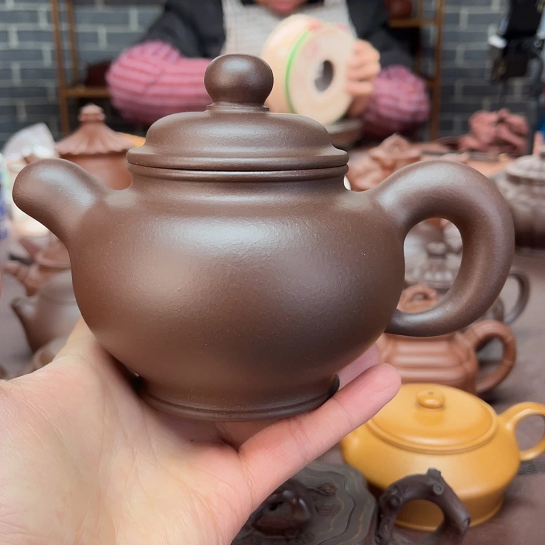 茶壶紫砂1紫砂壶手工制作450cc