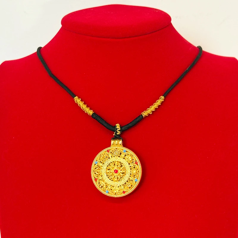 吊坠足银 吊坠足银 吊坠足银  八方来财罗盘吊坠轻奢挂坠