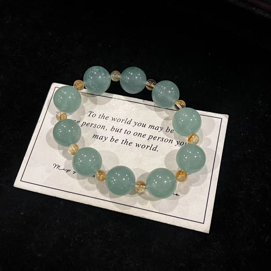 D704 14mm绿草莓设计款手串 多样性发一