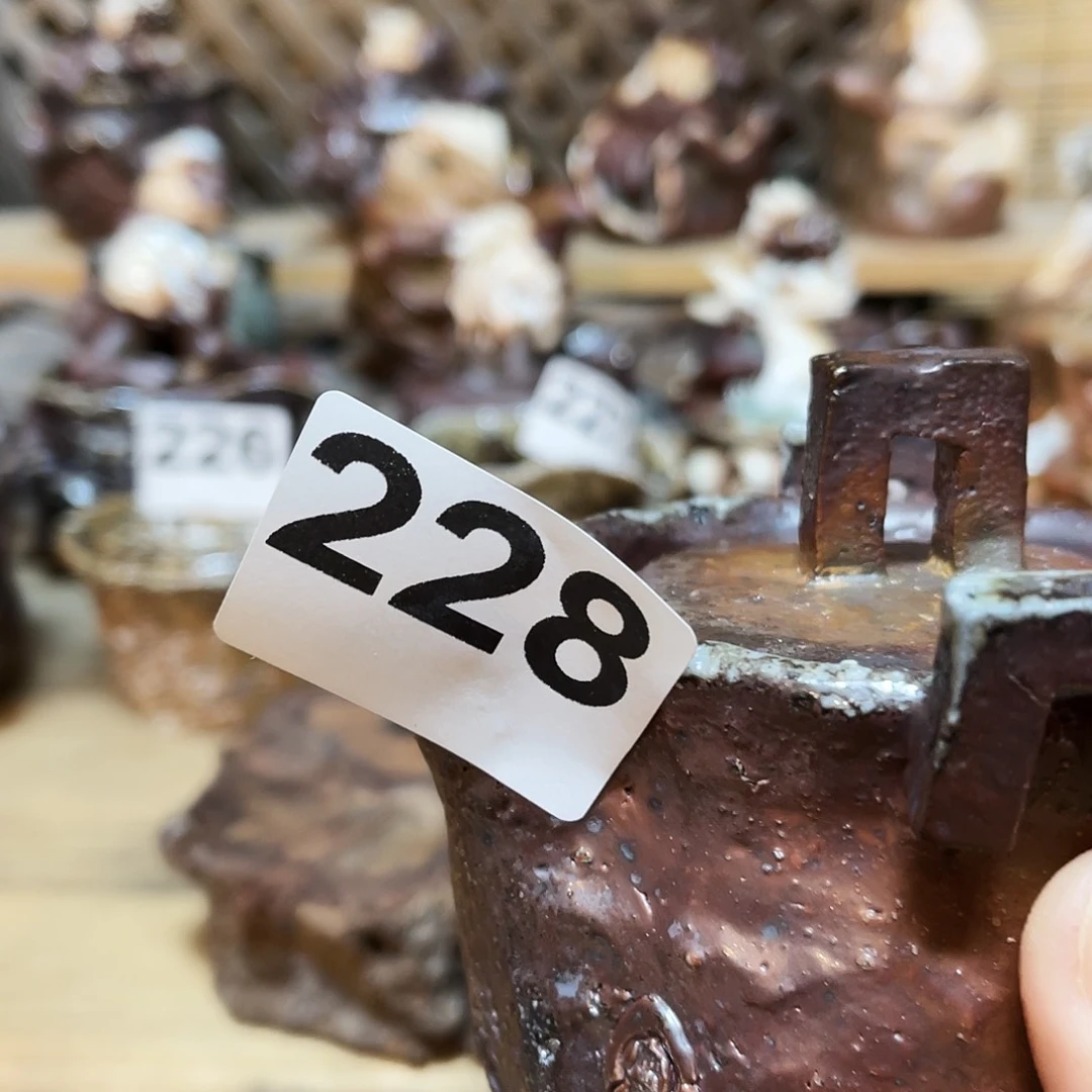 杯大***迹柴烧粗陶手捏宝瓶