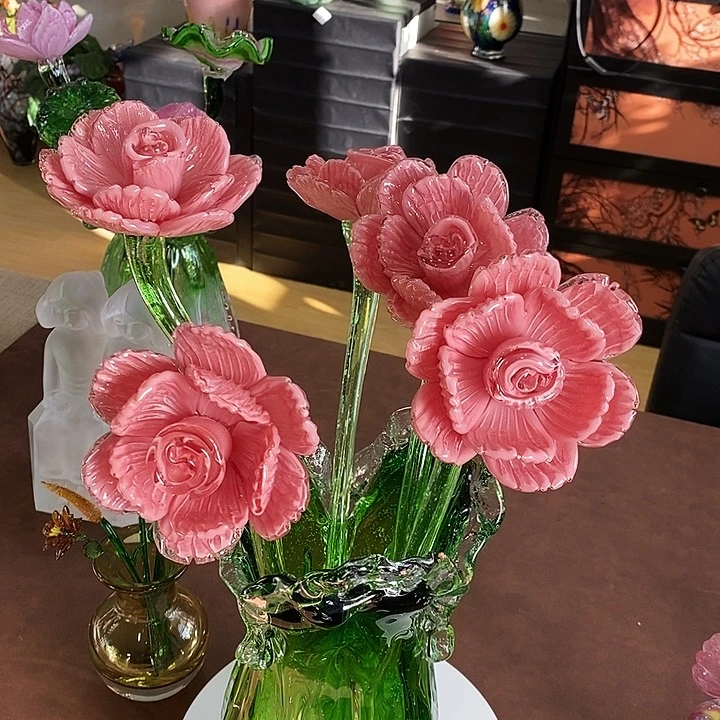 5支玫瑰花高48厘米左右