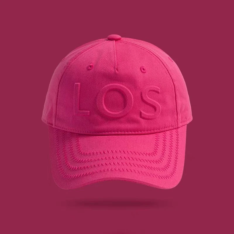 玫红色韩国帽子女辣妹可爱少女小众鸭舌帽百搭显脸小宽檐棒球帽