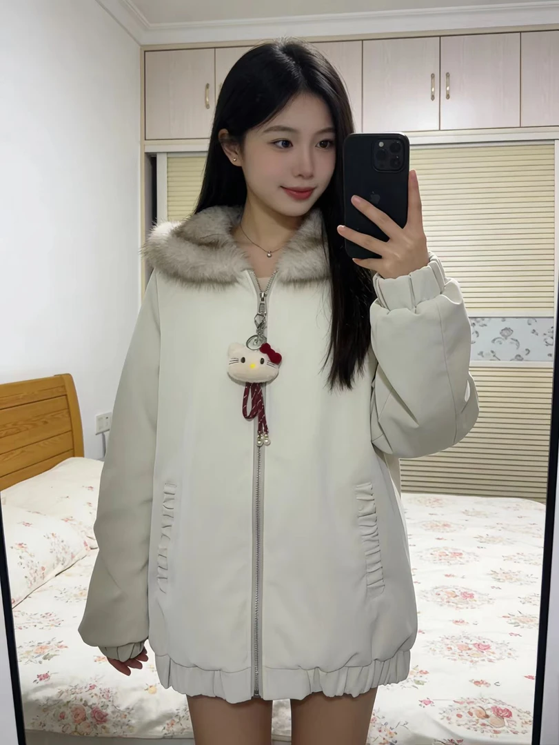 秋冬新款重磅棒球服宽松时尚百搭开衫简单休闲外套