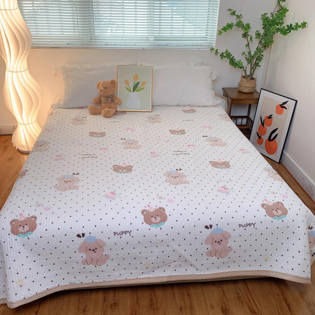 【点点小狗】牛奶绒加厚婴儿绒床盖2×2.3速热保暖防滑触身即热