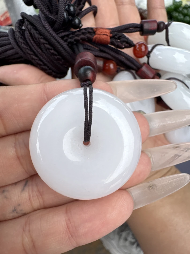 高端精品平安扣挂件白 卡35