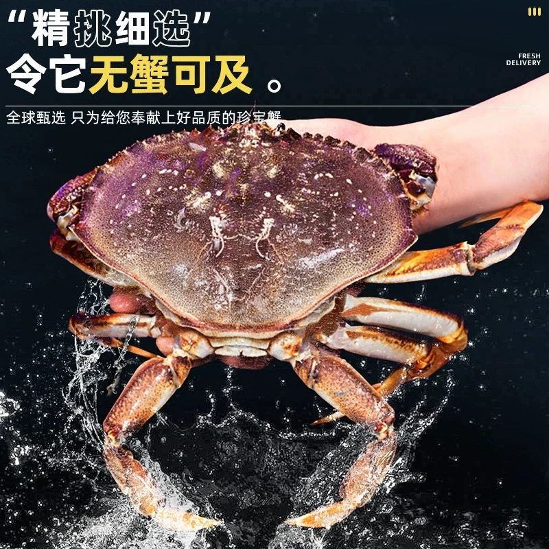 珍宝蟹太子蟹海鲜水产1-3斤/只（个别少腿，介意勿拍)