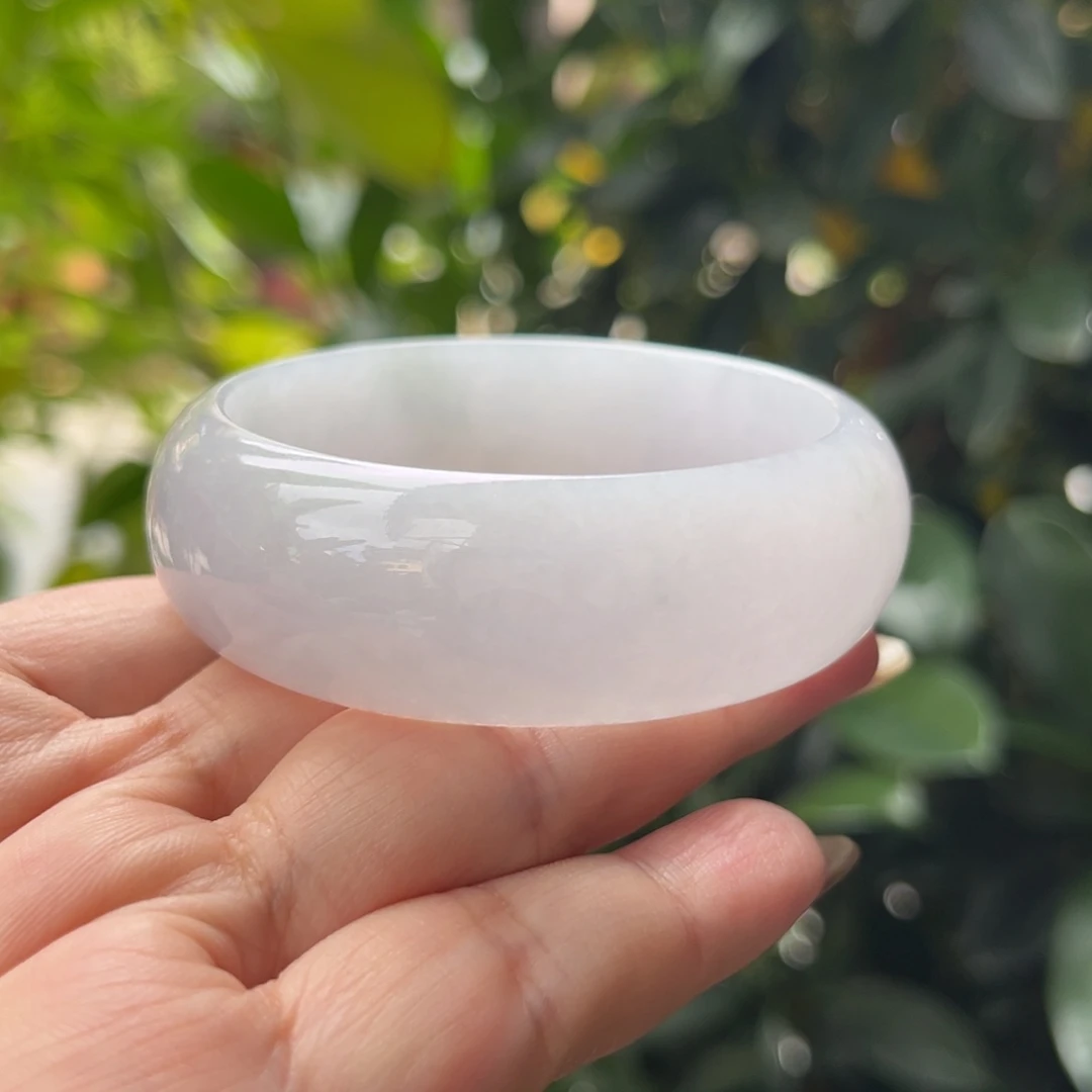 翡翠未镶嵌手镯54.5正圈