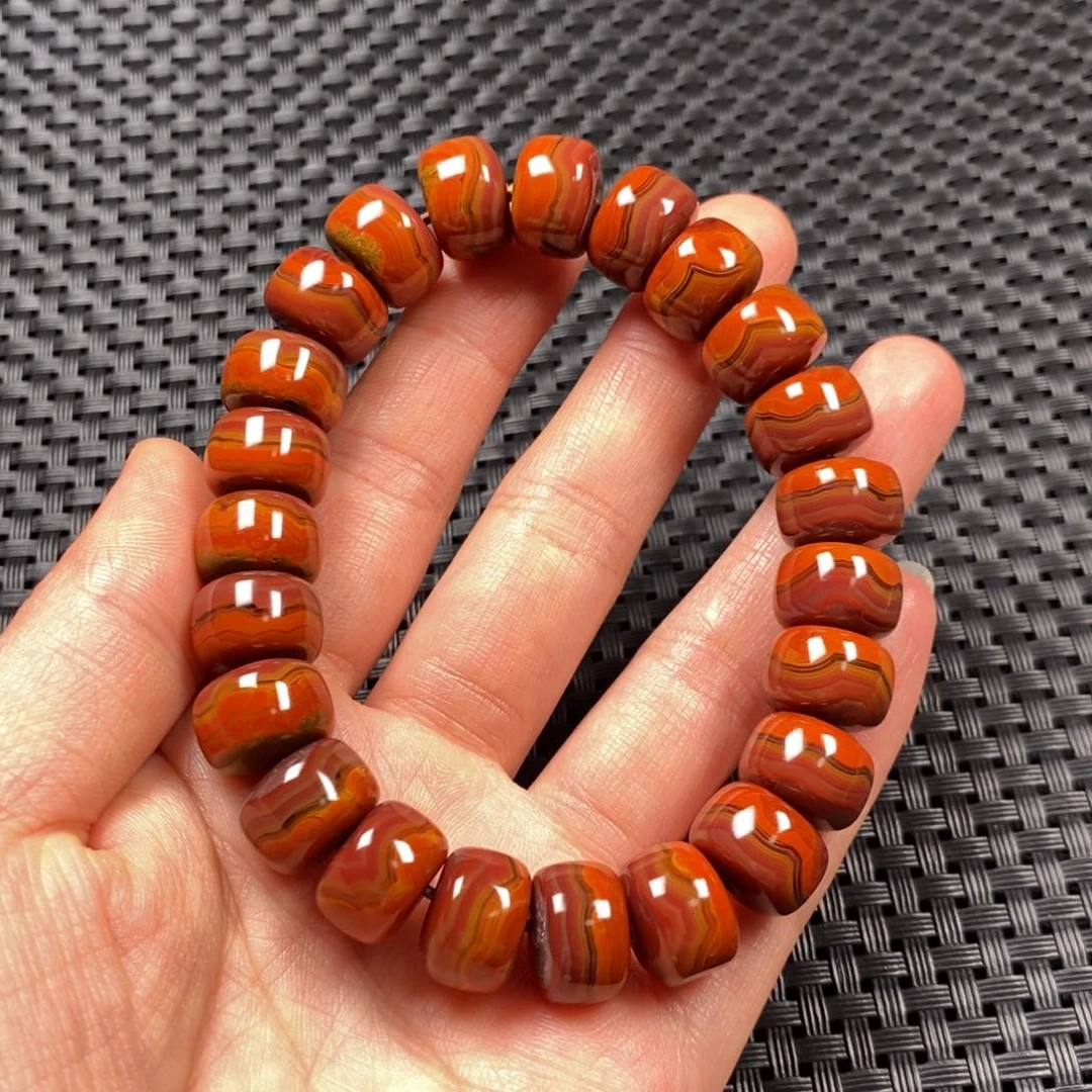 玛瑙/玉髓手串未镶嵌云***声战国红手串