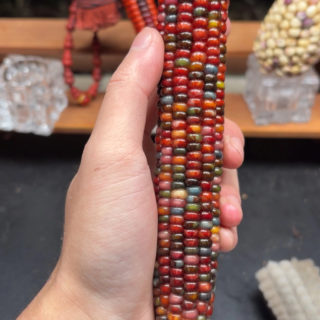 巧****七彩宝石文玩玉米