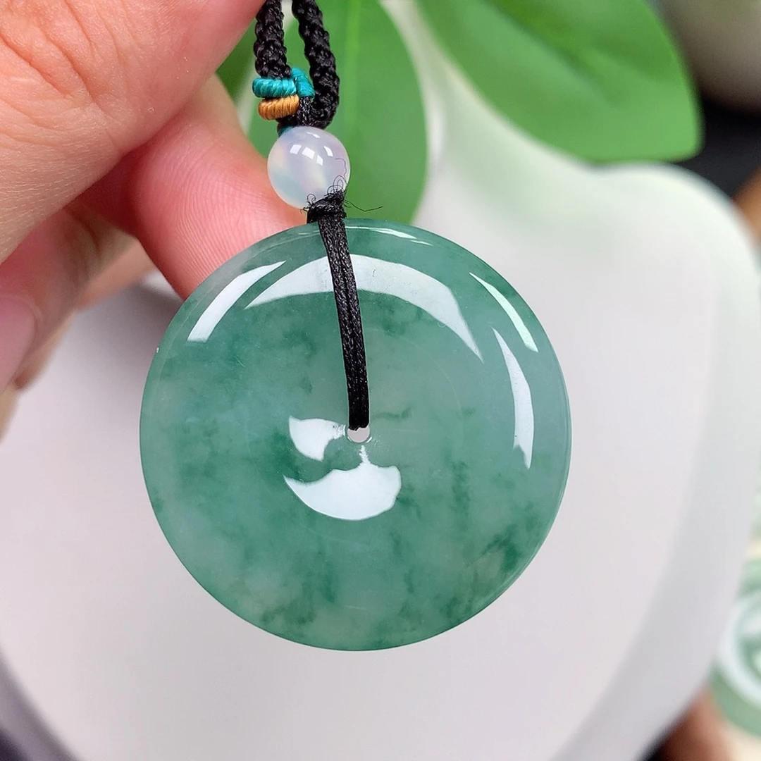 颈饰未镶嵌翡翠平安扣 32x5.8mm