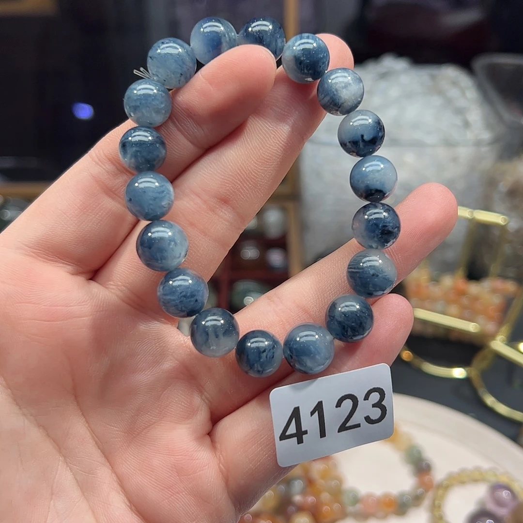 未镶嵌手链烟晶蓝兔毛