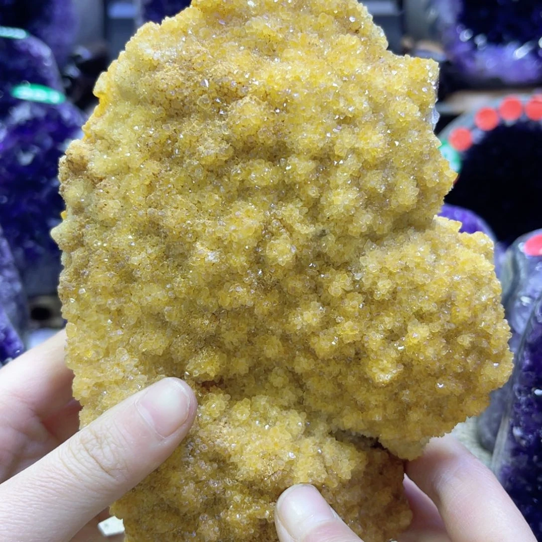 黄晶摆件未镶嵌黄水晶