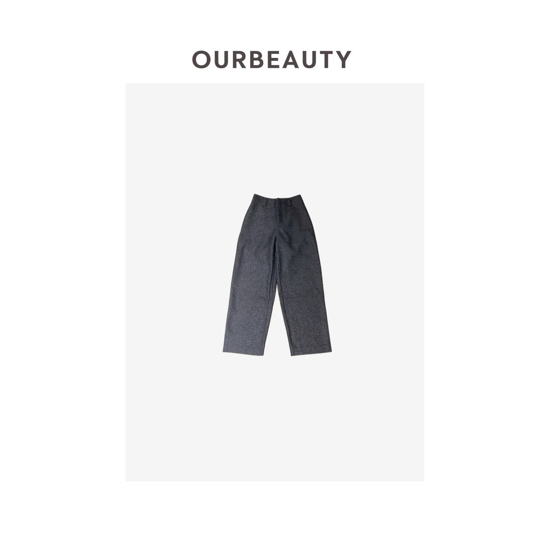 【OURBEAUTY】经典立裁羊毛西装裤
