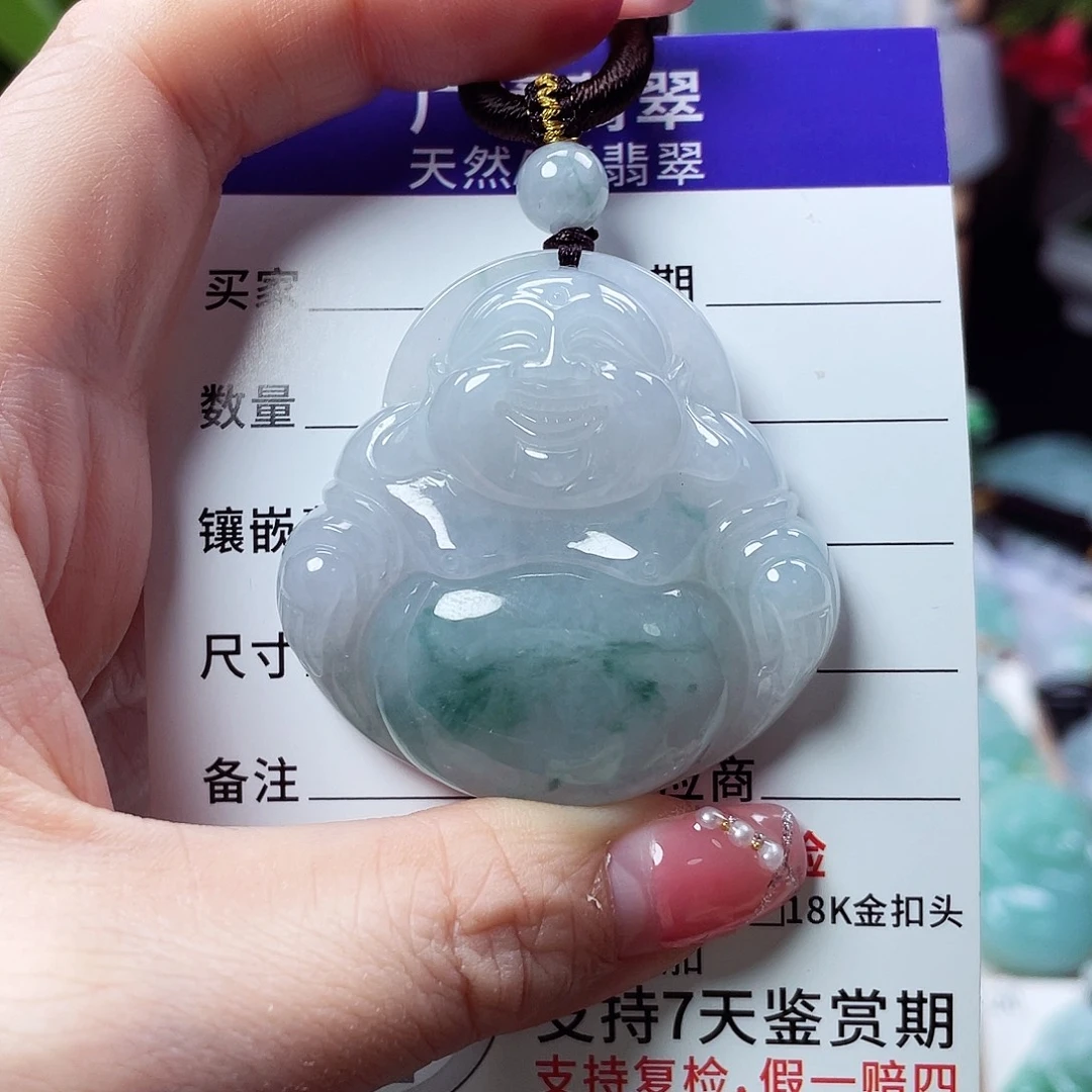 翡翠未镶嵌颈饰佛公59