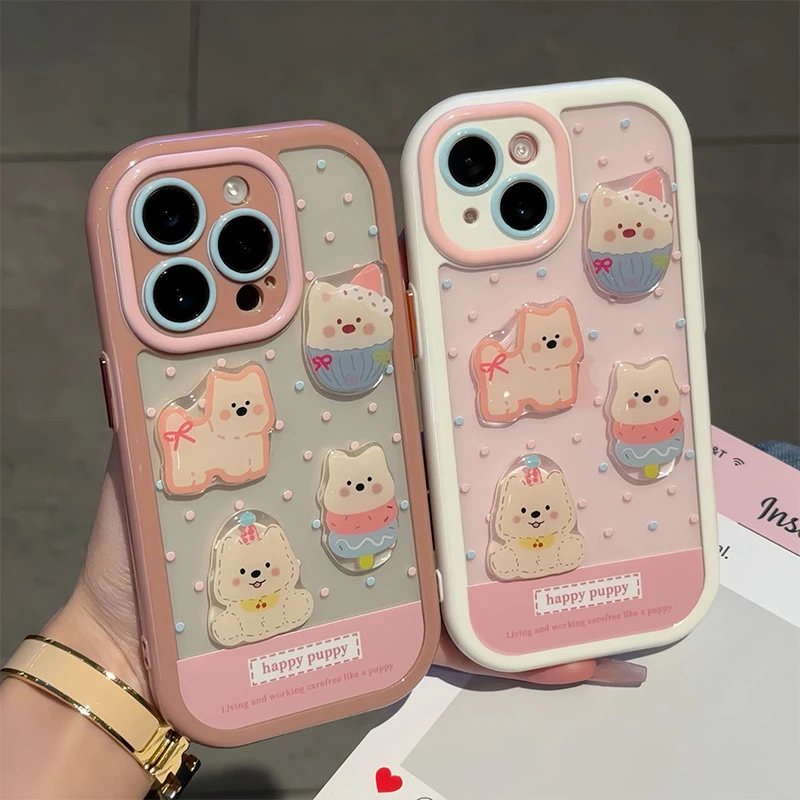 波点英文西高地适用苹果16promax手机壳15iPhone14防摔13全包12新