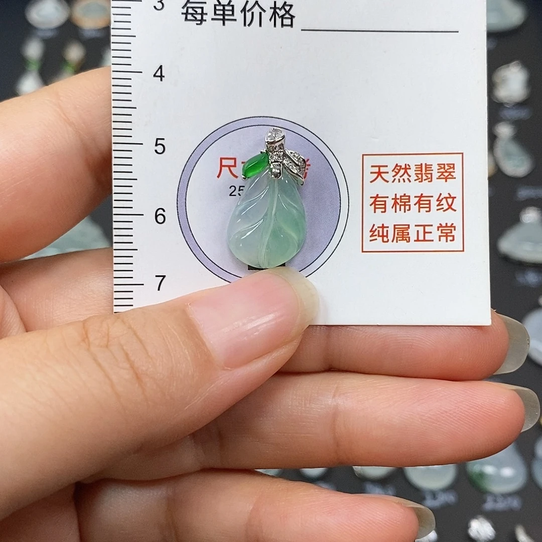 鲁***啦翡翠18K金镶嵌颈饰