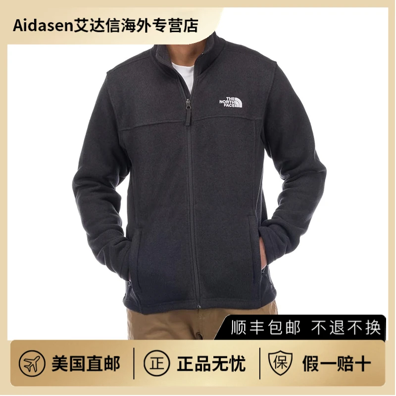 The North Face 美版北面男士Anchor 全拉链抓绒打底衫 细绒亲肤