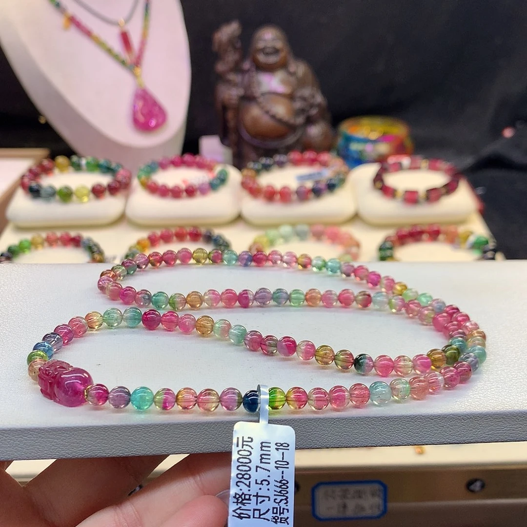 手串未镶嵌西瓜碧玺西瓜5.7mm