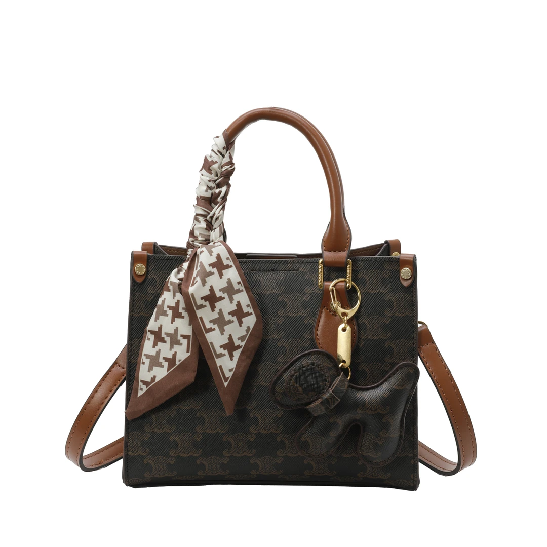 【丛林包】手提包凯旋门经典印花拼接皮质单肩斜挎女包