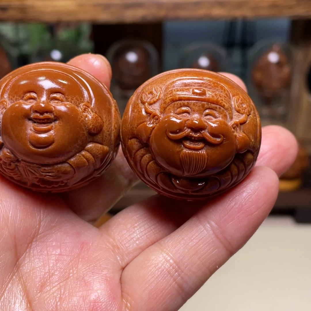佛螺菩提吊坠三五左右横财迷一对