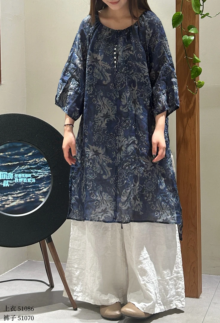 ZM51086苎麻系绳中长款（前长95后长105胸围130）