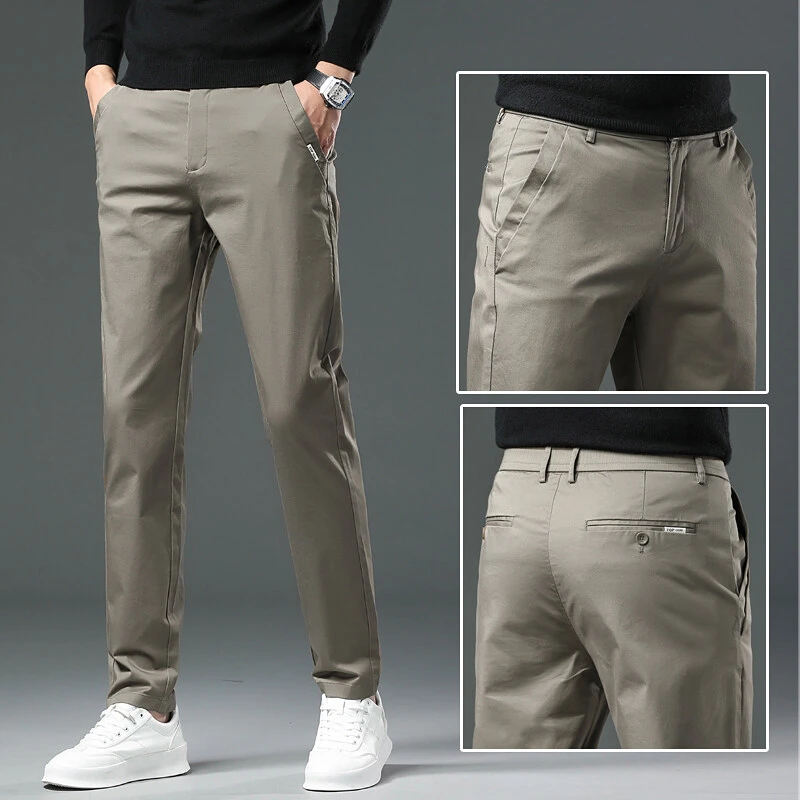 长裤潮休闲裤中年潮牌弹力长裤直筒宽松裤子潮流