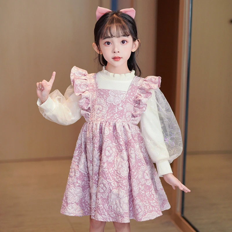 女童连衣裙2025新款可爱洋气小香风公主裙秋冬款3-12岁儿童装裙子
