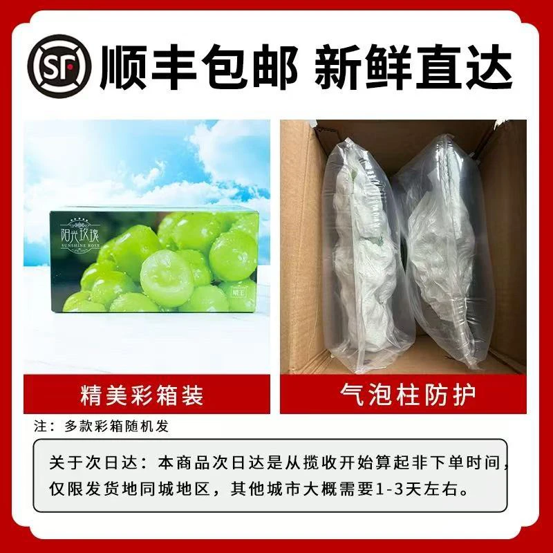 阳光玫瑰葡萄（大果）新鲜青提晴王无籽当季水果顺丰发货
