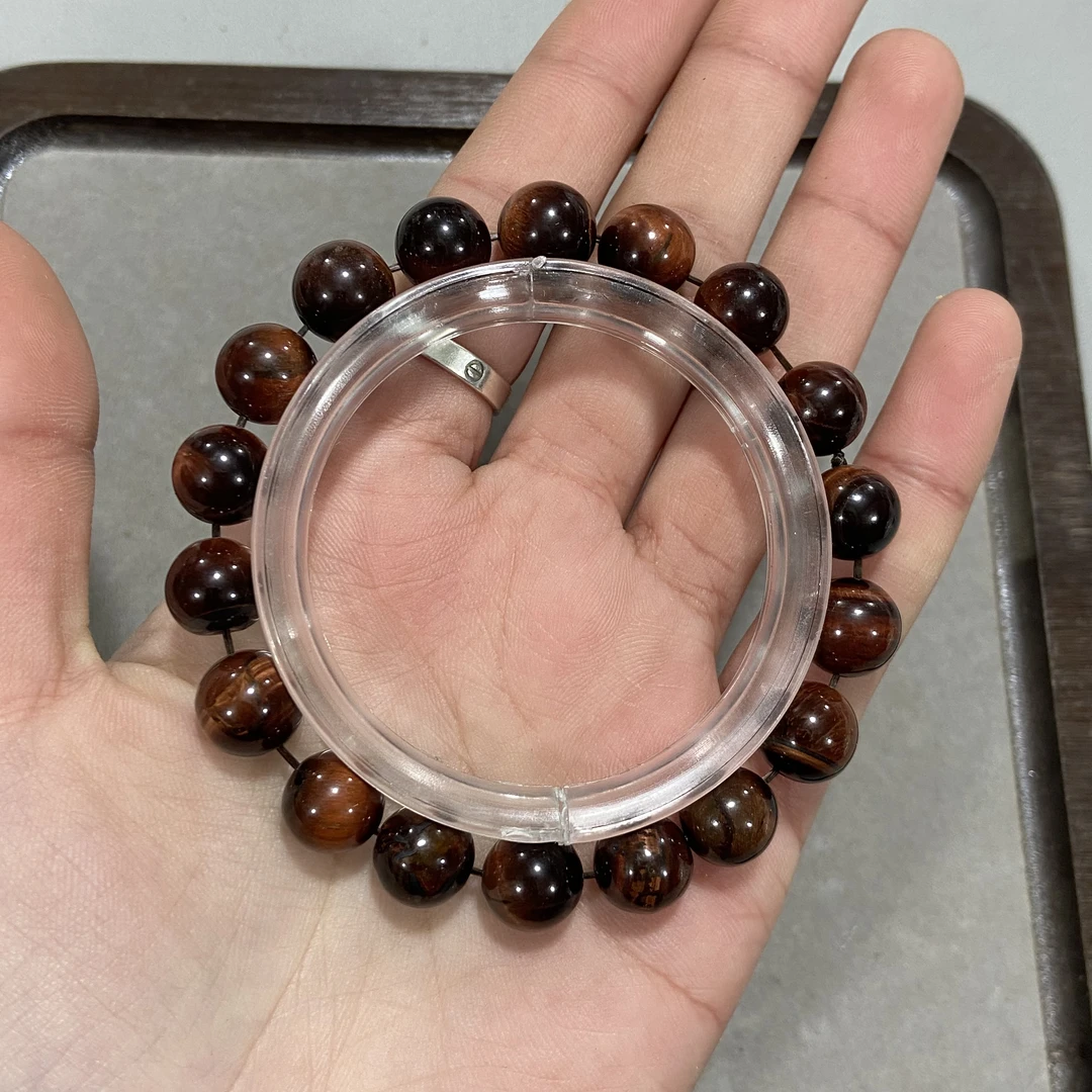 C514红虎晴石卡1.0 圆珠 单圈手串