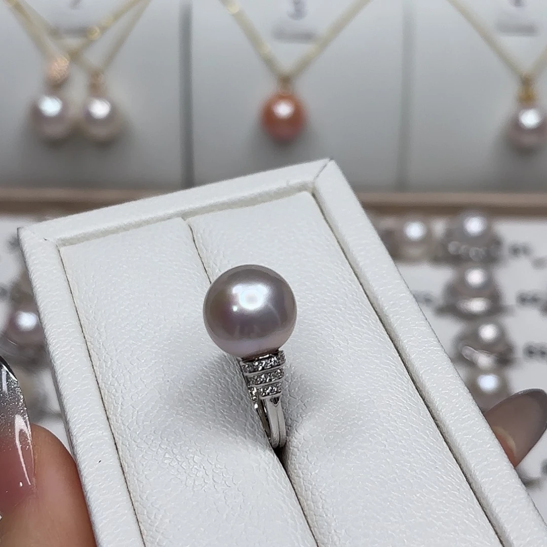 *****淡水珍珠戒指银S925镶嵌